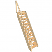 Деревянная лестница прямая 