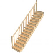Деревянная лестница прямая - модель 1.1
