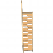 Деревянная лестница прямая 
